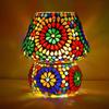 Mosaic Style Dome Shaped Glass Table Lamp Multicolour for Living Room,Bed Room,Desk, Pack of 1