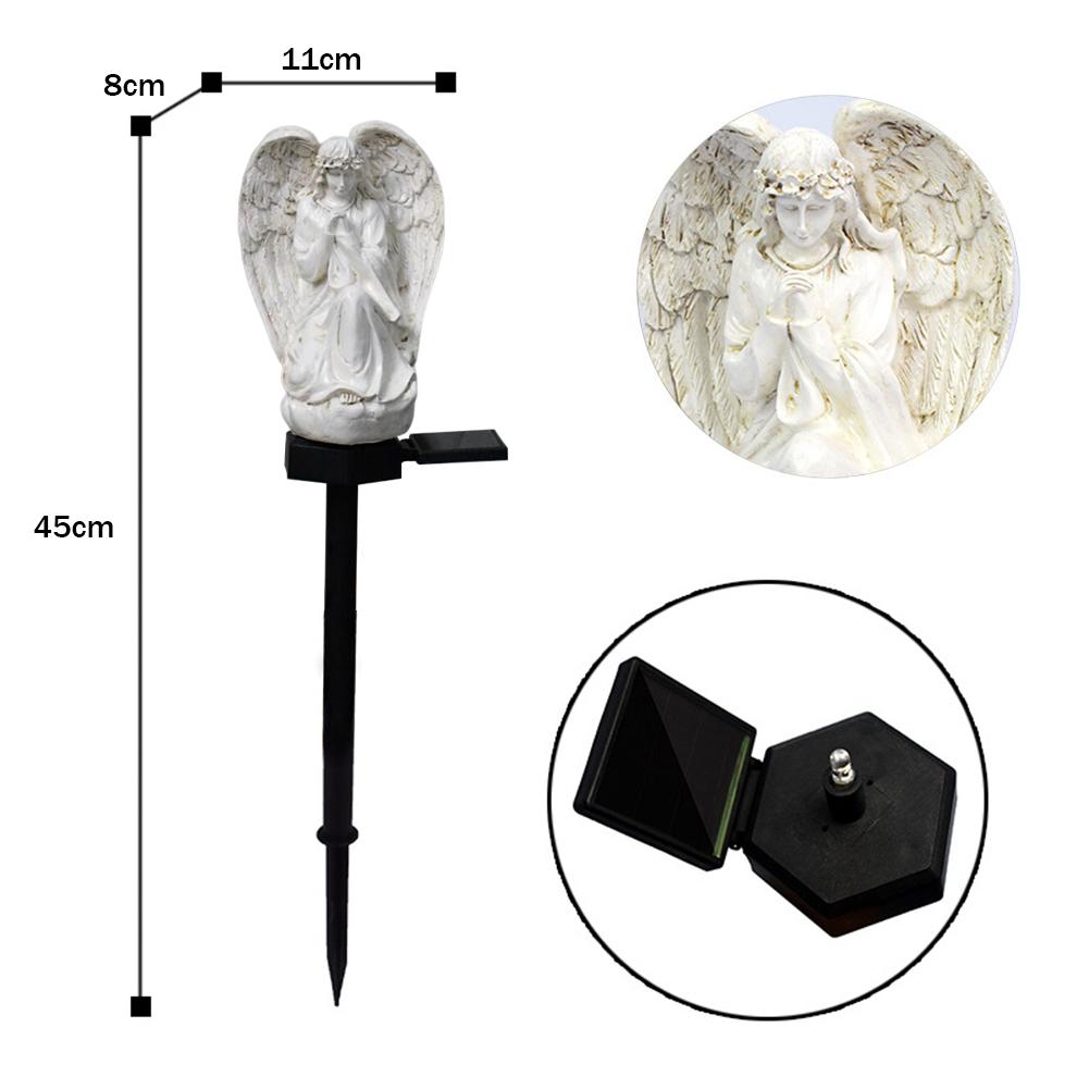 Солнечная лампа для ландшафтного освещения двора, поделка, ангел из смолы, уличный светильник для газона, осветительные украшения, IP55, водонепроницаемый, декор для дома, для газона, сада