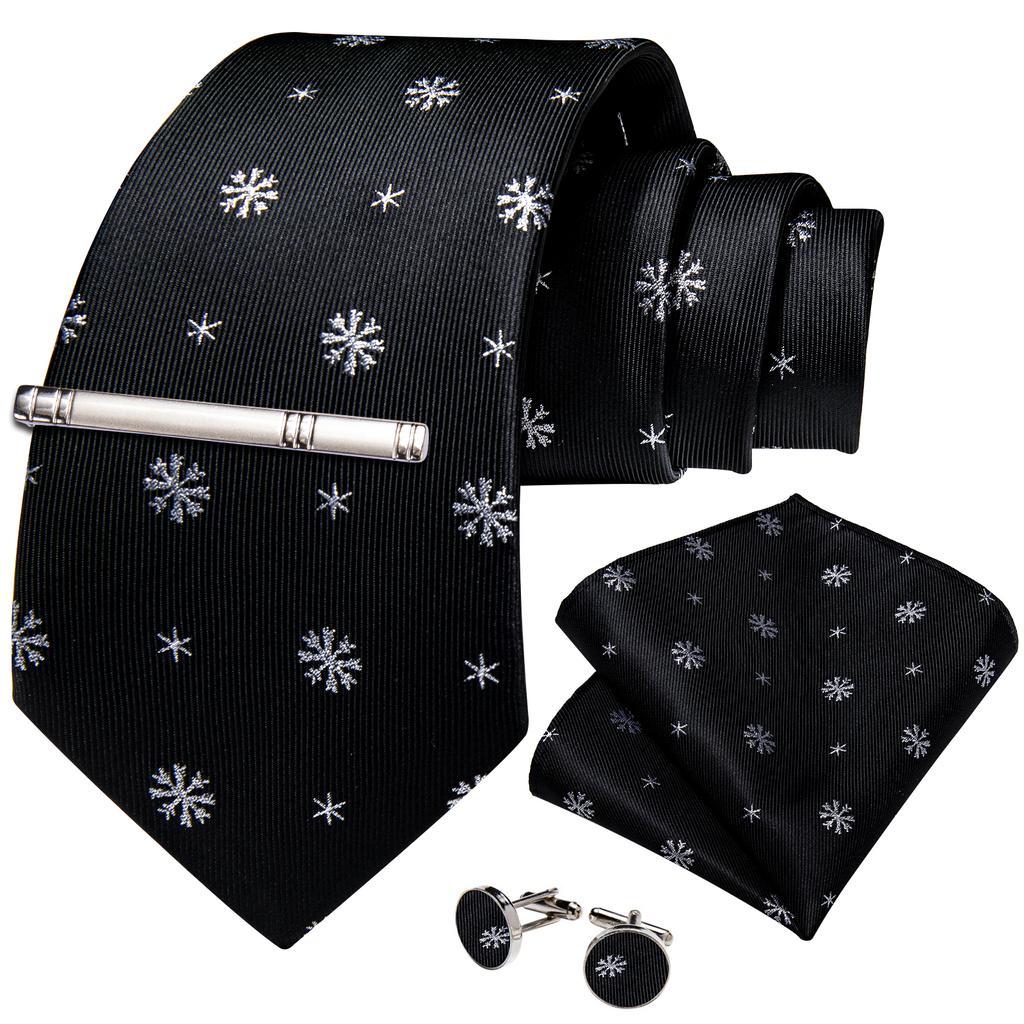 Men's Tie Silk Paisley Classic Wedding Necktie and Pocket Square Cufflinks Set