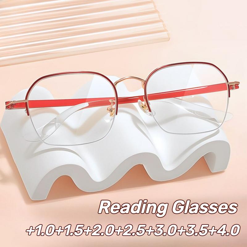 Fashion Metal Oversized Frames Presbyopia Glasses Ultra-Lightweight Reading Glasses ladies's INS Style Popular Eyeglasses