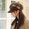 Wool Newsboy Hat Solid Color Octagonal Cap Casual Painter Hat  Female