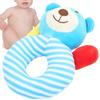 Hand‑Crank Plush Toy Educational Toddler Hand Rattle Puzzle Toy Appeasing Baby Gift(Blue