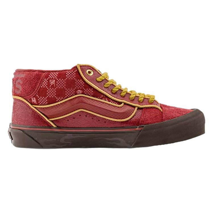 Vans Knu Mid Skool Year of the Dragon Unisex Sneakers Red Dark-Red Brown VN000E56D38