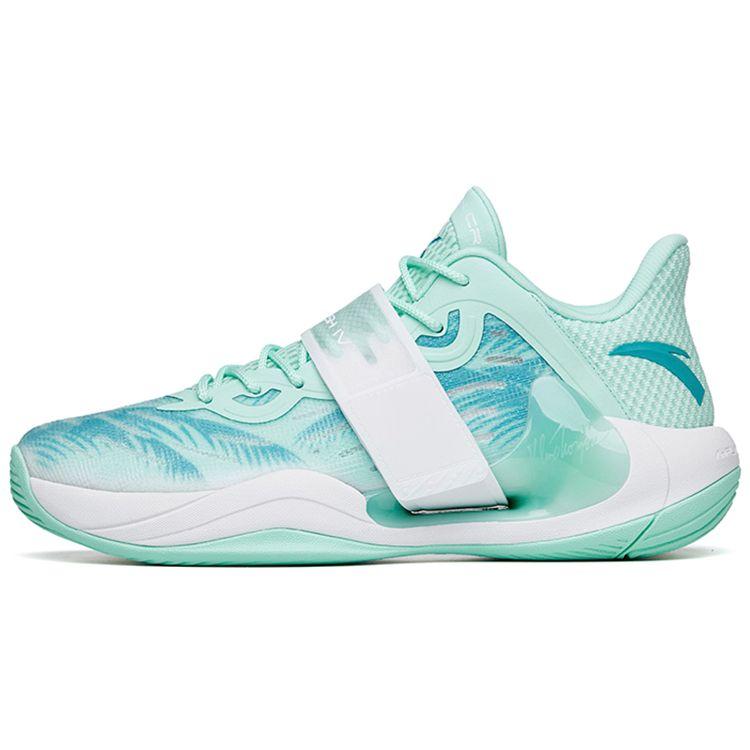 Anta Water Flower 4 Coconut Tree Nitrogen Technology Low Top Basketball Shoes Men Sneaker Green White 112221602-8