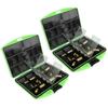 2Pcs ABS Rubber Fishing Tackle Accessories Storage Box Portable Outdoor Bait Hook Case