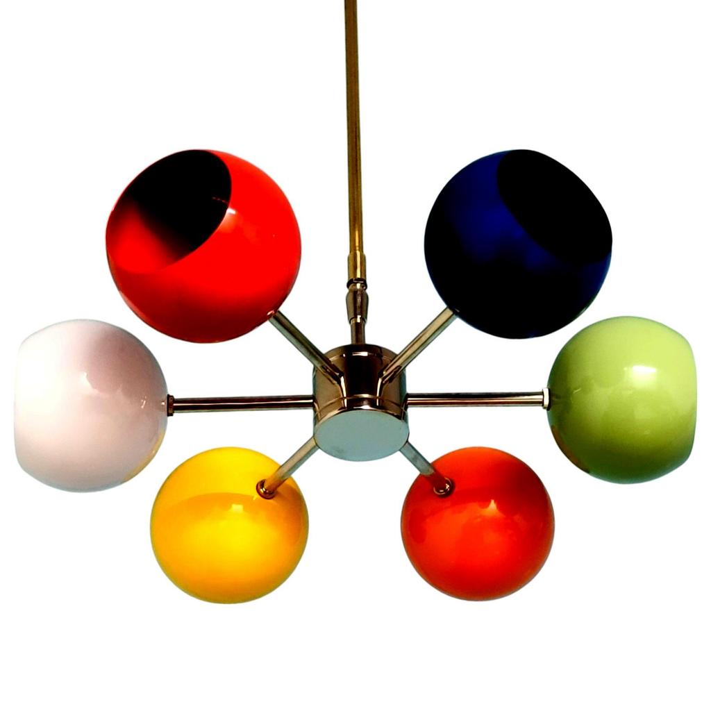 Латунная лампа Pinwheel Eyeball Shades Потолочный подвесной светильник | Современная люстра-спутник ручной работы для столовой | Уникальная подвесная люстра