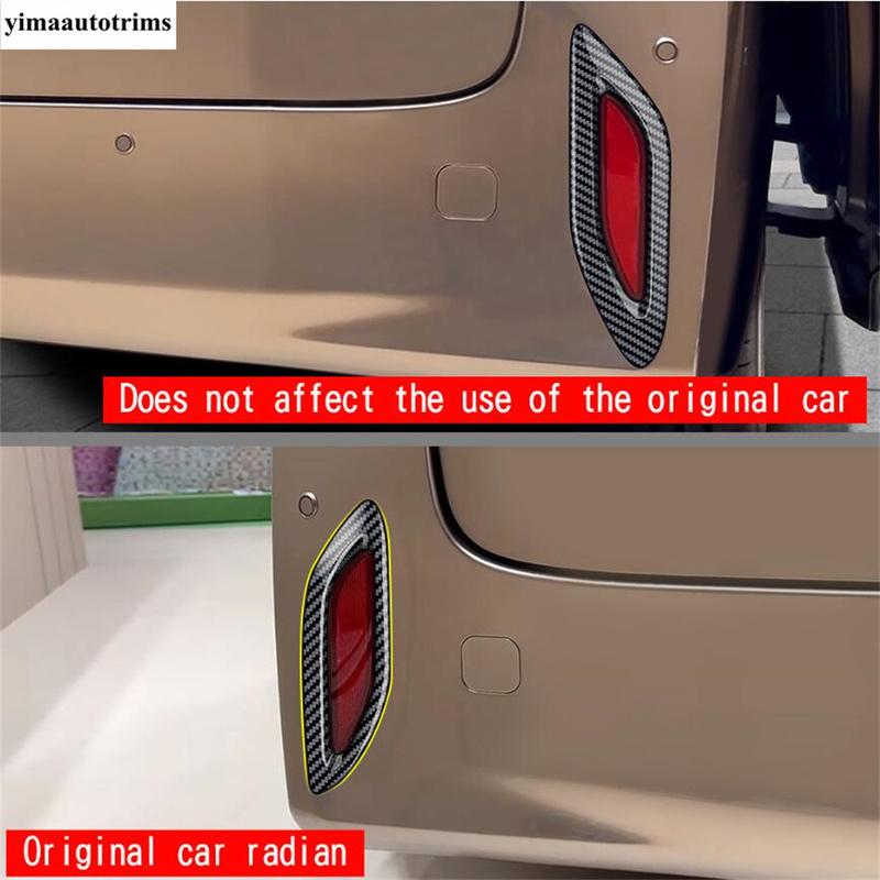 Car Rear Fog Light Lamp Frame Decoration Cover Trim For Toyota Alphard Vellfire 40 Series 2024 Chrome / Black Accessories