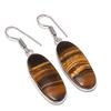 Tiger Eye Gemstone 925 Sterling Silver Jewelry Earring 1.85"
