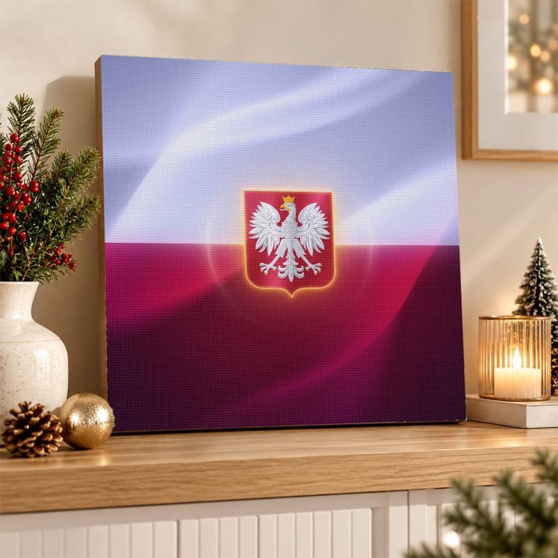 Poland Football Diamond Painting Kit 5D Full Drill DIY Diamond Mosaic Wall Art Home Decor