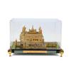 Позолоченная 24 карата статуэтка Золотого храма для декора Храм Средний [5,50×3,5×3,5 дюйма], Стекло