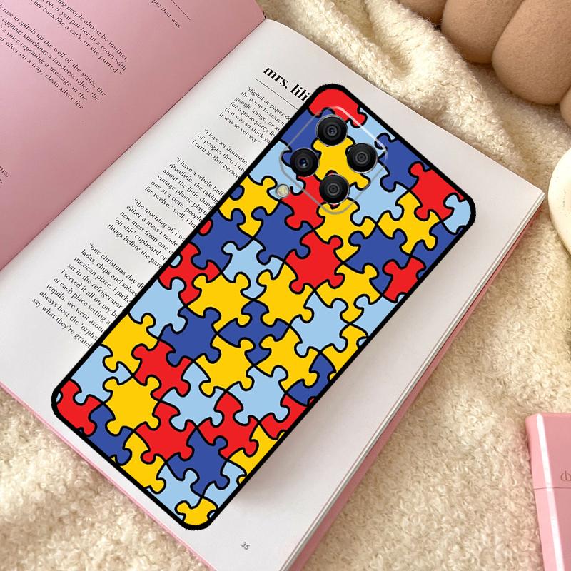 Autism Support Puzzle Case For Samsung Galaxy M12 M14 M11 M13 M15 M06 M16 M36 M56 M31 M53 M32 M52 M35 M55 M34 M54