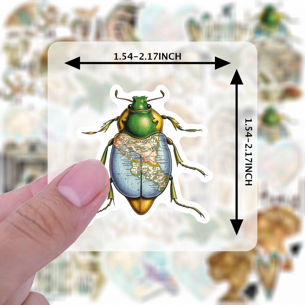 35pcs-50pcs Artistic Photography Stickers Vintage Adventure Wanderlust Stickers Nature Stickers For Guitar DIY Skateboard