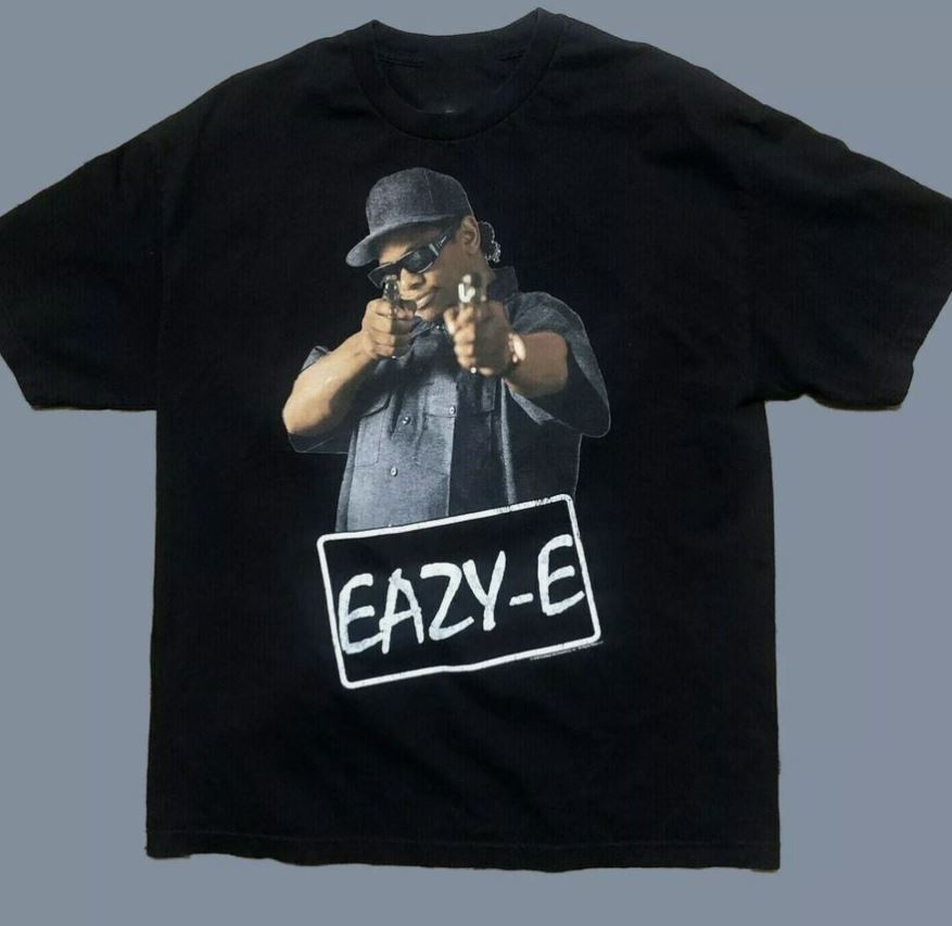 Винтажная футболка 90-х с EAZY E, короткий рукав, черная, унисекс, S2345XL, унисекс футболка