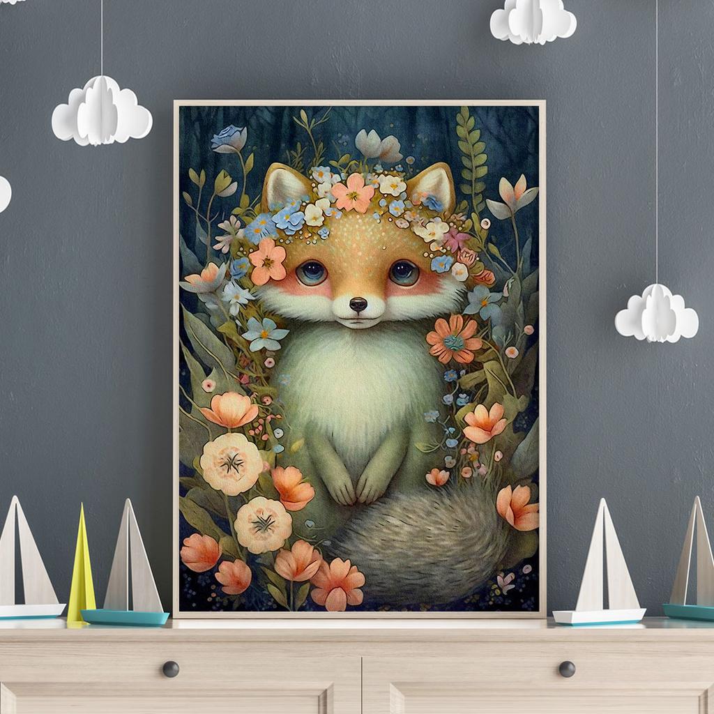 Plakat dla dziecka obrazki dziecięce lis