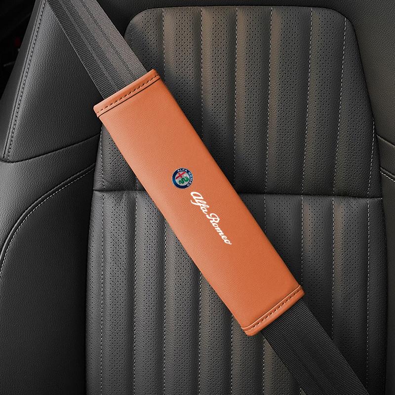 OPDFR1 For Alfa Romeo 147 156 159 MITO Giulietta Giulia Stelvio Car Seat Belt Protect Shoulder Neck Soft Pad Auto Accessories
