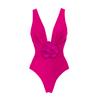 2024 Sexy One Piece Swimsuit For Women 3D Flower Swimwear With Skirt V Neck Bathing Suit Monokini Beach Bodysuit Beach Wear