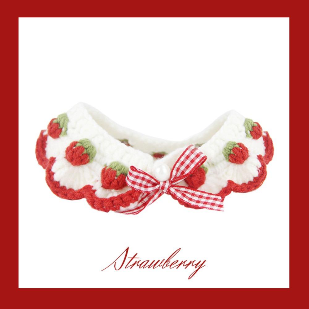 Cotton Scarf Set Adjustable Collar Pet Outfit Cute Breakaway Kitten Collar  Cat