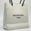 BALENCIAGA Аояма Лимитированная Сумка-шоппер XXS Сумка на плечо Телячья кожа Белый Черный 2-WAY Печать с логотипом Унисекс Женская Мужская
