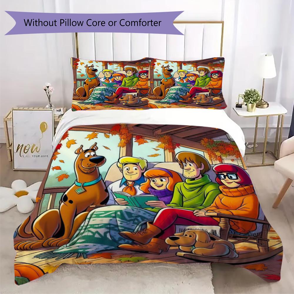 Halloween fantasy comedy adventure cartoon movie Scooby-Doo provides comfortable bedding covers and pillowcases for home use (without core) K12