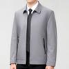 High-end Mulberry Silk Lapel Jacket for Men Spring and Autumn New Business Casual Middle-aged Dad Wear Thin Jacket Jacket