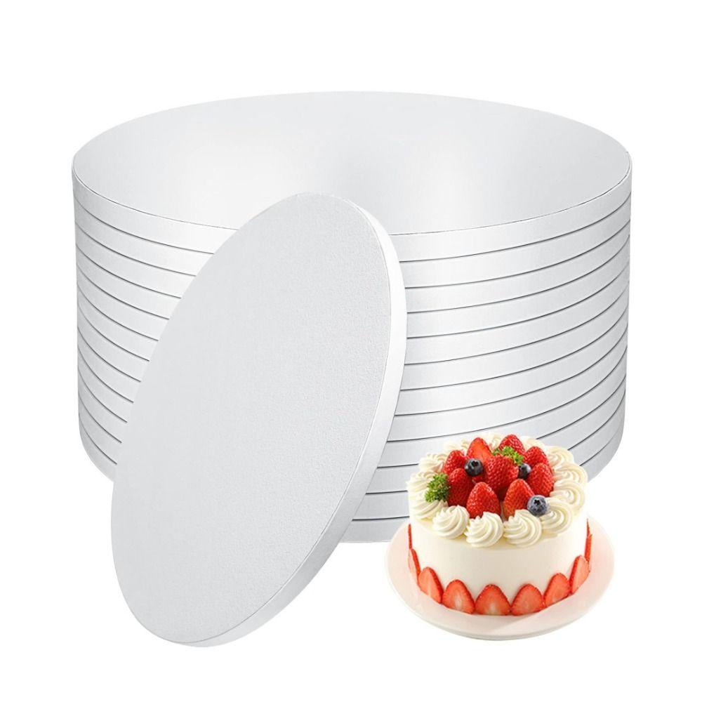 6/8/10/12/14in Cake Board Base Round Cake Board Durable Round Cake Tray Pad Baking Use