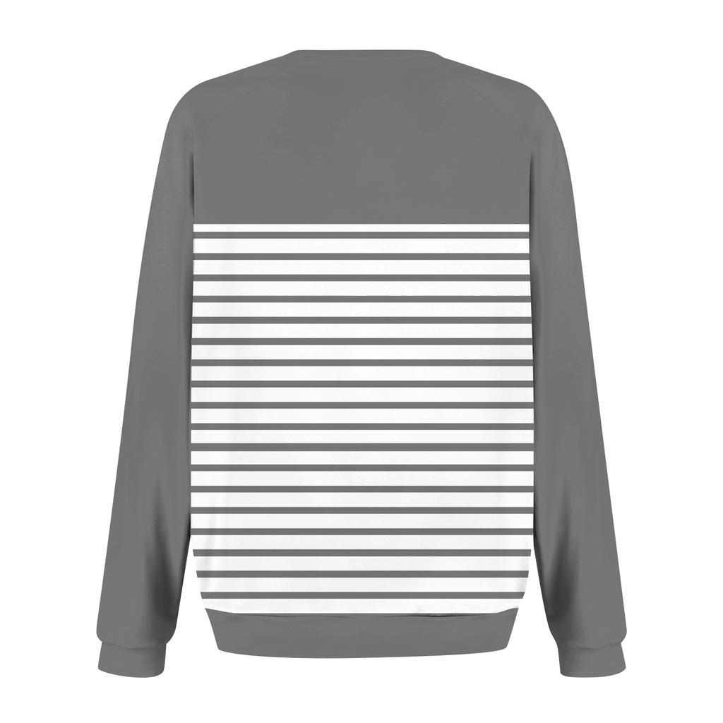 Женская толстовка с длинным рукавом, повседневная, с круглым вырезом, симпатичная, с принтом, легкая толстовка с карманом