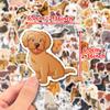 100 New Cute Puppy Realistic Stickers Teddy VIP Corgi Border Shepherd Golden Retriever No Repeating Stickers