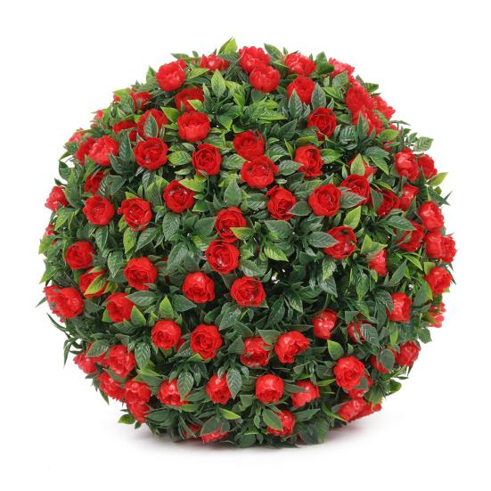 1/2Pcs 20/25CM Artificial Boxwood Topiary Ball UV Resistant Weather-proof Hanging Faux Flower Greenery