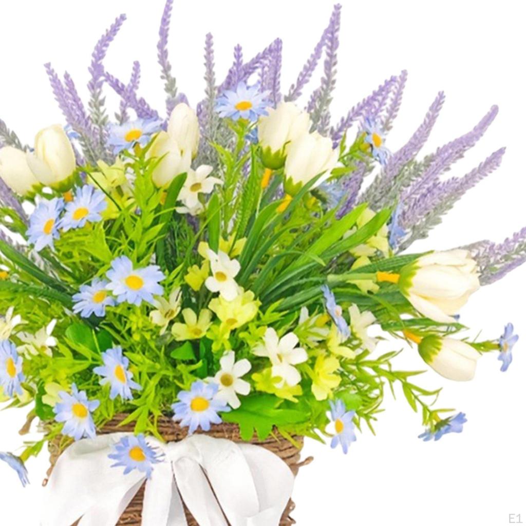 Дверная вешалка корзина венок подвесной орнамент пружина для передней стены искусственные цветы