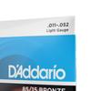Струны для акустической гитары American Bronze Light EZ910 D'Addario 85/15 .011-.052 []