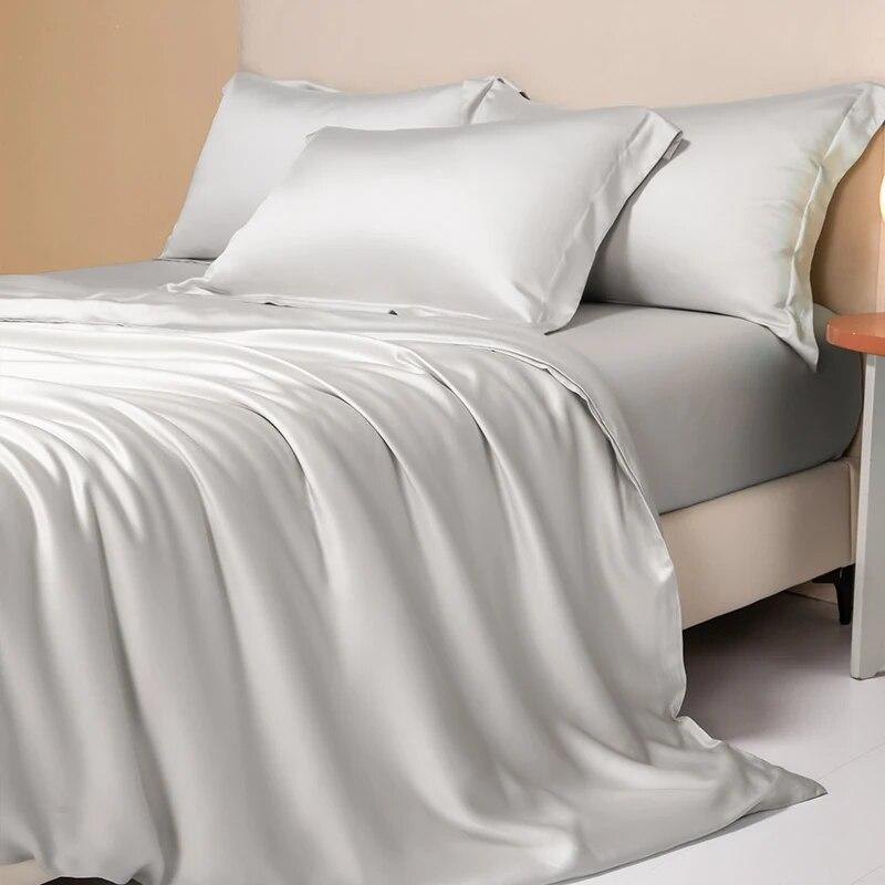 Комплект постельного белья из 100% египетского хлопка с натянутой простыней, плоская простыня, наволочка, роскошные нити 1000, 4/6 шт., комплекты постельного белья Sliky