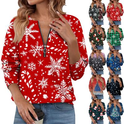 Женский повседневный свитер с длинным рукавом, на молнии, с принтом цветов, свитшот, повседневная верхняя одежда на осень