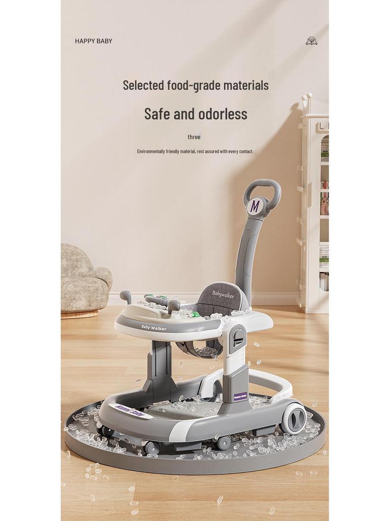 3-in-1 Multi-Functional Foldable Baby Walker, Anti-Rollover, for 6-18 Months