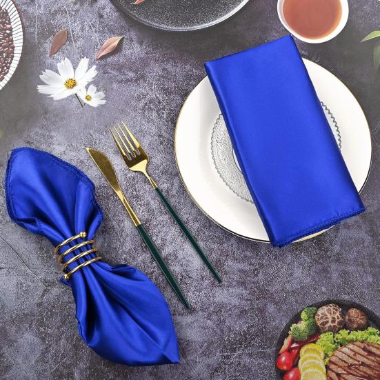 Салфетка для ужина атласная, не мнется, поверхность однотонная, моющаяся, бесшовная, королевский блеск, гламурный стол, декор для отеля, ресторана, обеда, банкета, свадьбы
