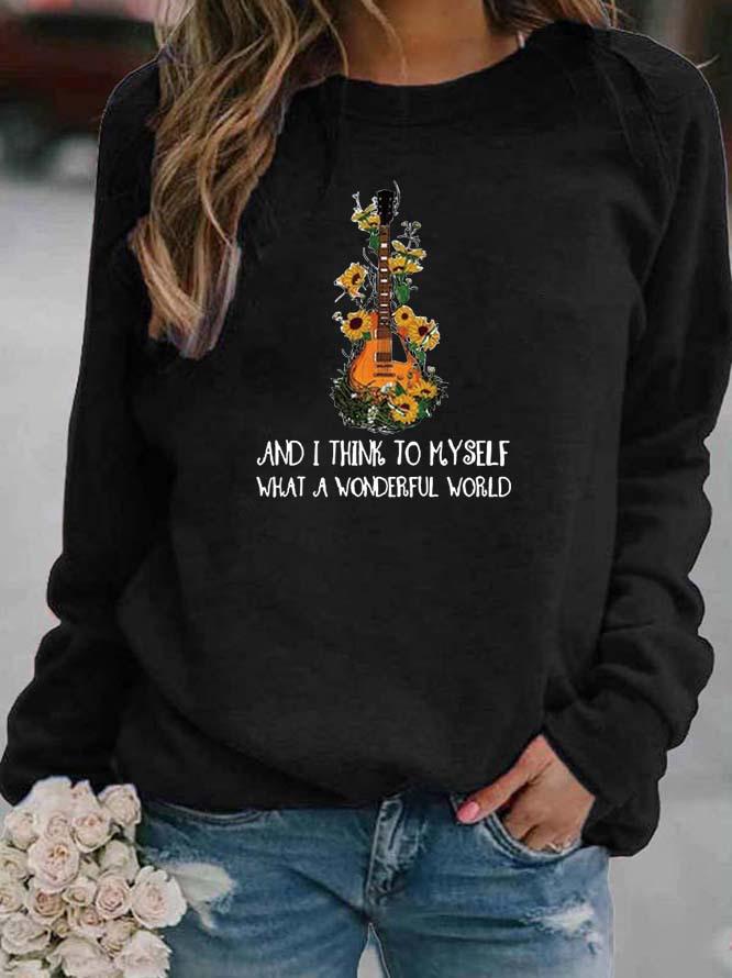 2026 Women's Printed Round Neck Hoodie