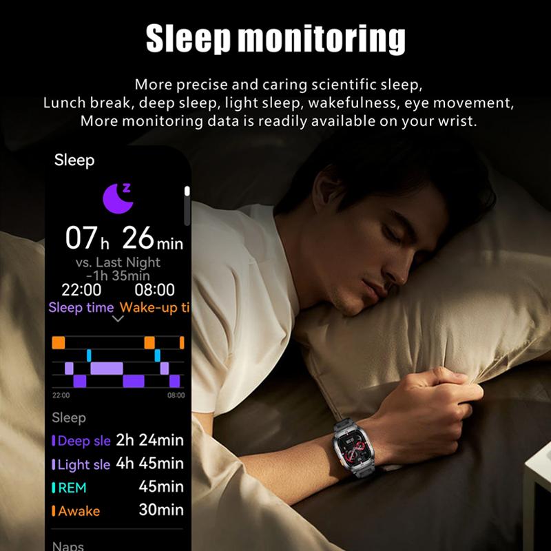 SACOSDING GPS Outdoors Smart Watch IP68 Waterproof GNSS Compass Military Sport LED Flashlight Smartwatch Men 2025 New For Android IOS