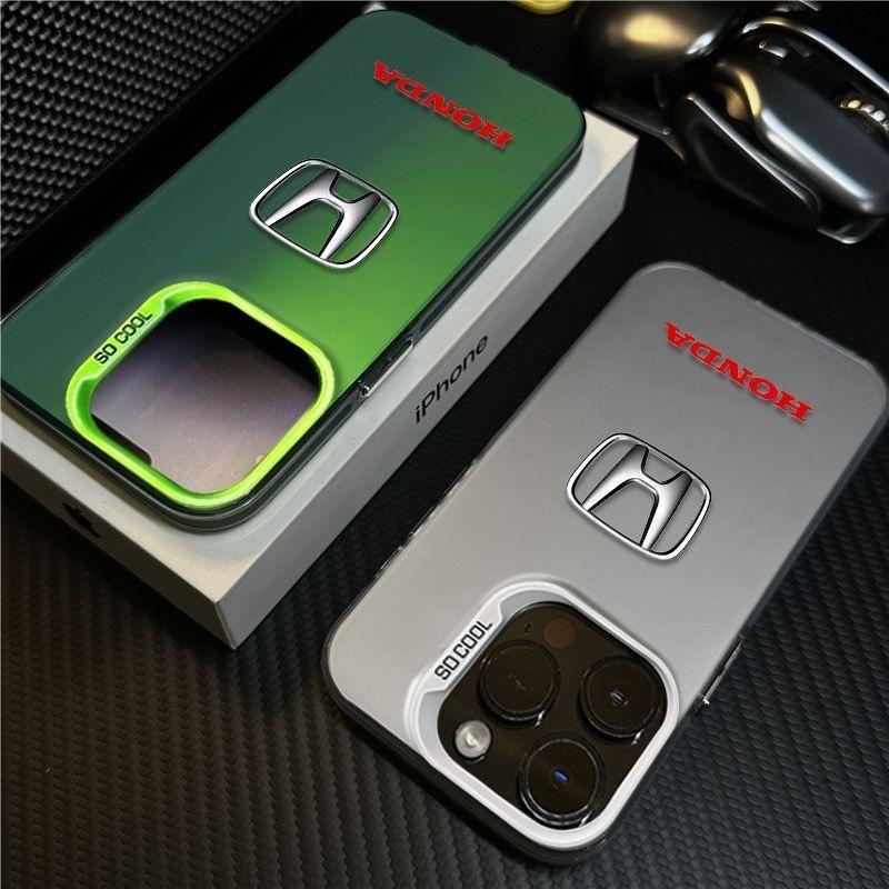 For Honda Emblem Mobile Phone Case For iPhone 11 12 13 14 15 16 Pro Max Plus Soft Case Cover Protector Decoration Accessories RV4