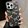 Lovely Bowknot Print Slim Matte for Magsafe Case For iPhone 16 Pro Max 15 14 Pro 13 12 11 Soft TPU Leather Texture Shockproof Magnetic Phone Cover