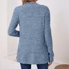 Women's Autumn and Winter Solid Color Long Sleeve Knitted Cardigan Casual Coat