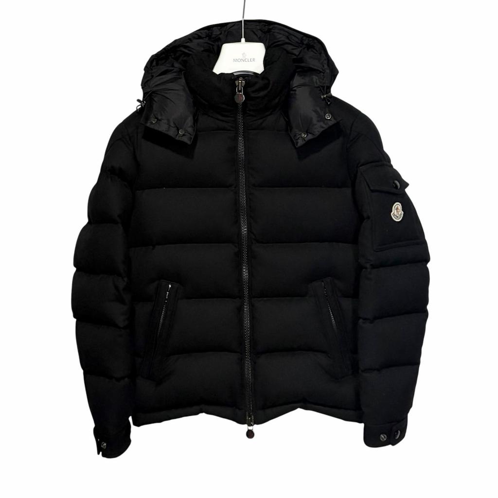 Used MONCLER MONTGENEVREDown jacket black/black wool mens