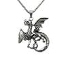 Винтажное готическое ожерелье с летающим драконом Diablo, креативное ожерелье-цепочка на шею со знаком зодиака в форме дракона, цепочка для свитера