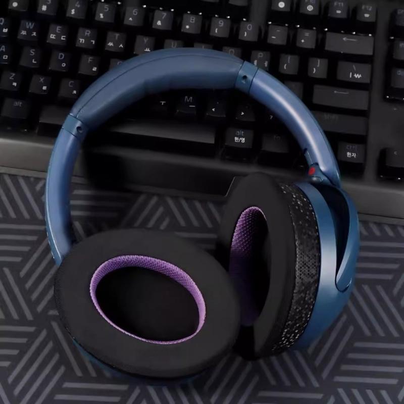 Replacement Ear Cushions for WHXB910N Bluetooth-compatible Headsets Earpads Features Fabric Noise Isolation Foam