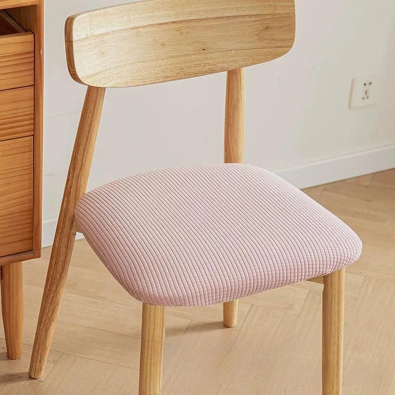 1PC Spandex Jacquard Chair Cushion Cover Dust-proof Dining Room Upholstered Cushion Cover Seat Protector Kitchens Home Decor