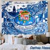 Custom Name FC Porto Emblem Design. Printed Tapestry, for Bedroom,Livingroom, dormitory, Large Wall Decor, Fabric Decor Fan Birthday Gifts
