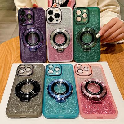 Для iPhone 15 14 13 12 11 Pro Max Bling Ring Holder Противоударный чехол Блестящий чехол Rugger Armor ТПУ для iPhone 15 14 Plus