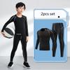 Boys Compression Tights Sets Running Training Fitness Sports Breathable Quick Drying Long Sleeve T-shirt