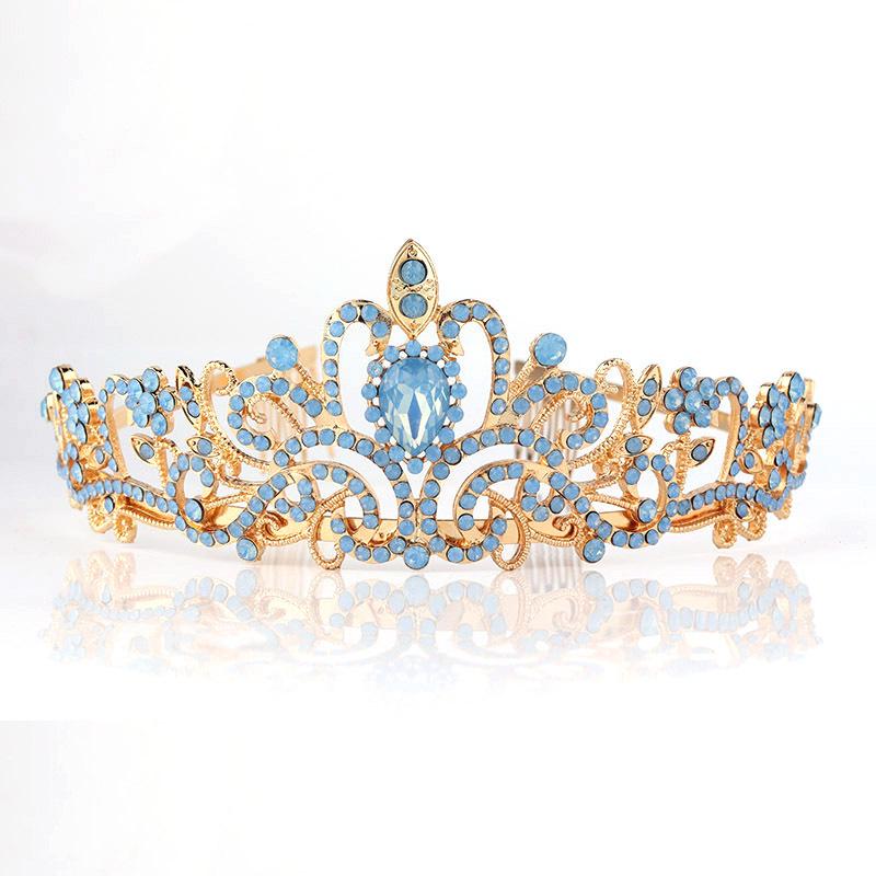Хрустальная бриллиантовая свадебная и праздничная корона, аксессуары для волос