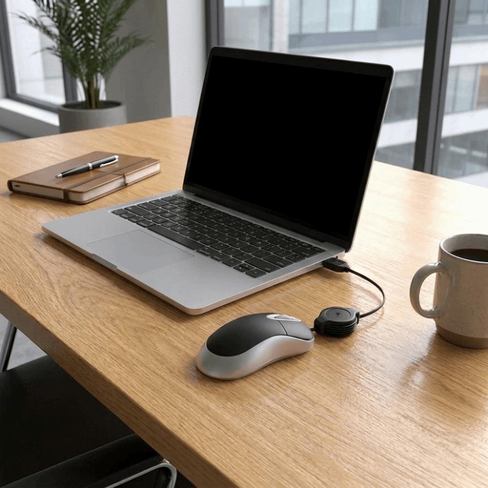 Lightweight USB Wired Mouse Portable Computer Mice Mini mini Retractable Mouse Home Use