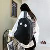 Harajuku Style Students Book Bag Pu Leather Shoulder Bag Portable Ghost Backpack  Travel