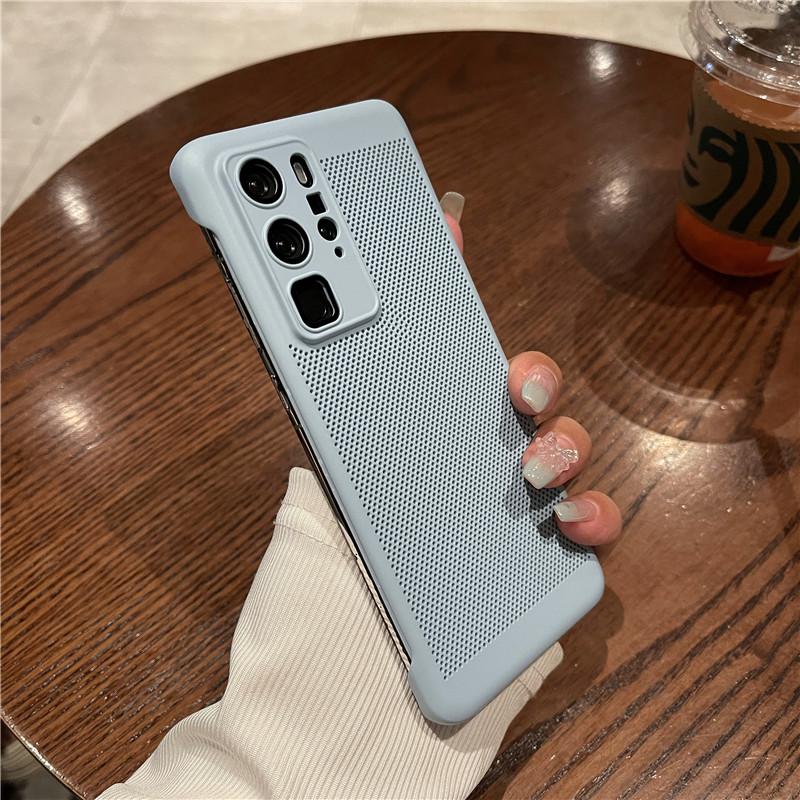 Полный чехол для рассеивания тепла с пленкой для объектива для Huawei P60 P50 P50E P40 Art Pro, дышащая охлаждающая сетка, жесткий корпус из ПК
